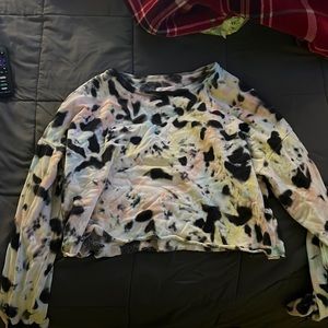 Tie dye crop sweater